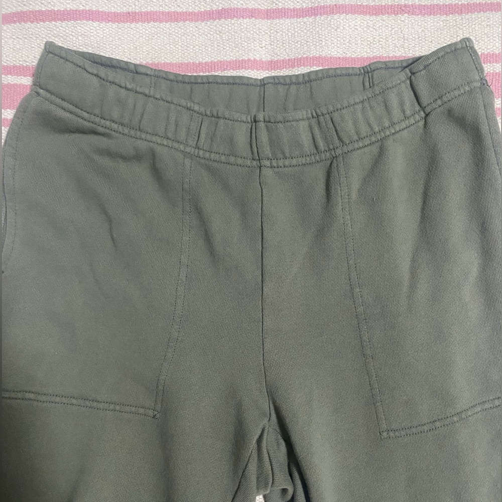 aerie wide leg olive green sweats